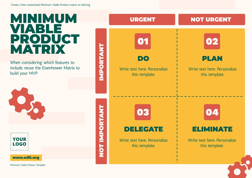 Editable MVP template example to print