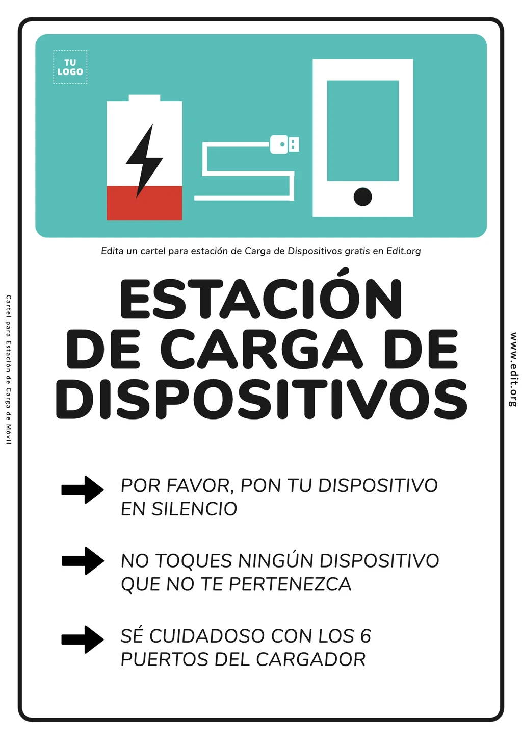 Cartel para Punto de Carga de Dispositivos