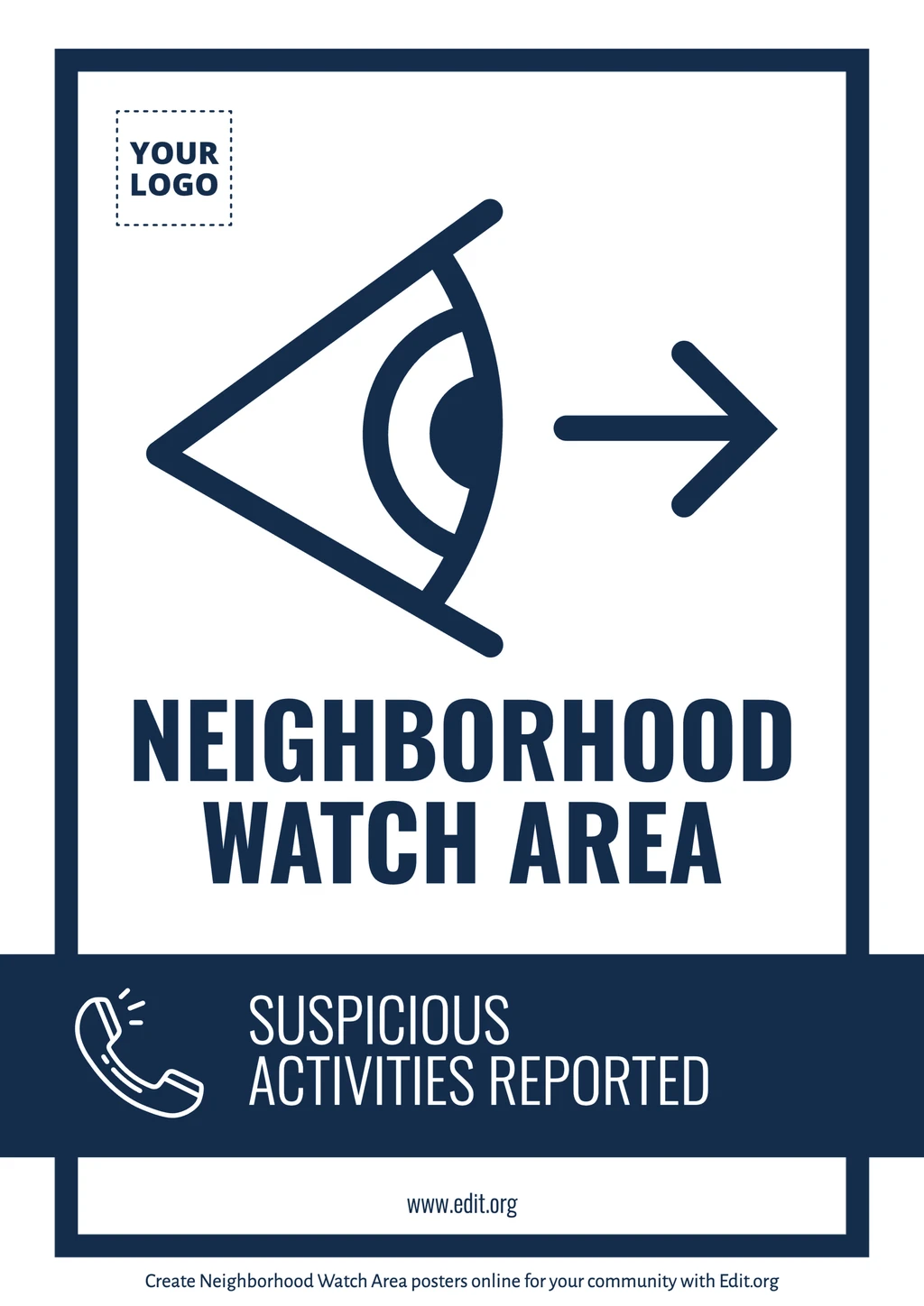 Printable Neighborhood Watch sign template