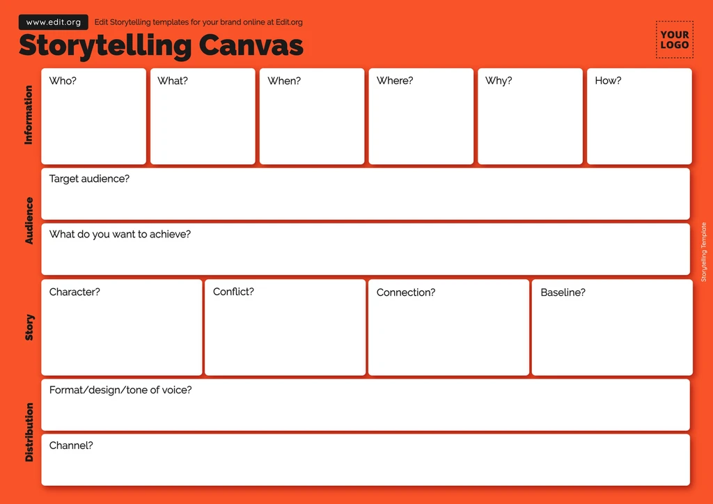 Editable Storytelling presentation template to download for free