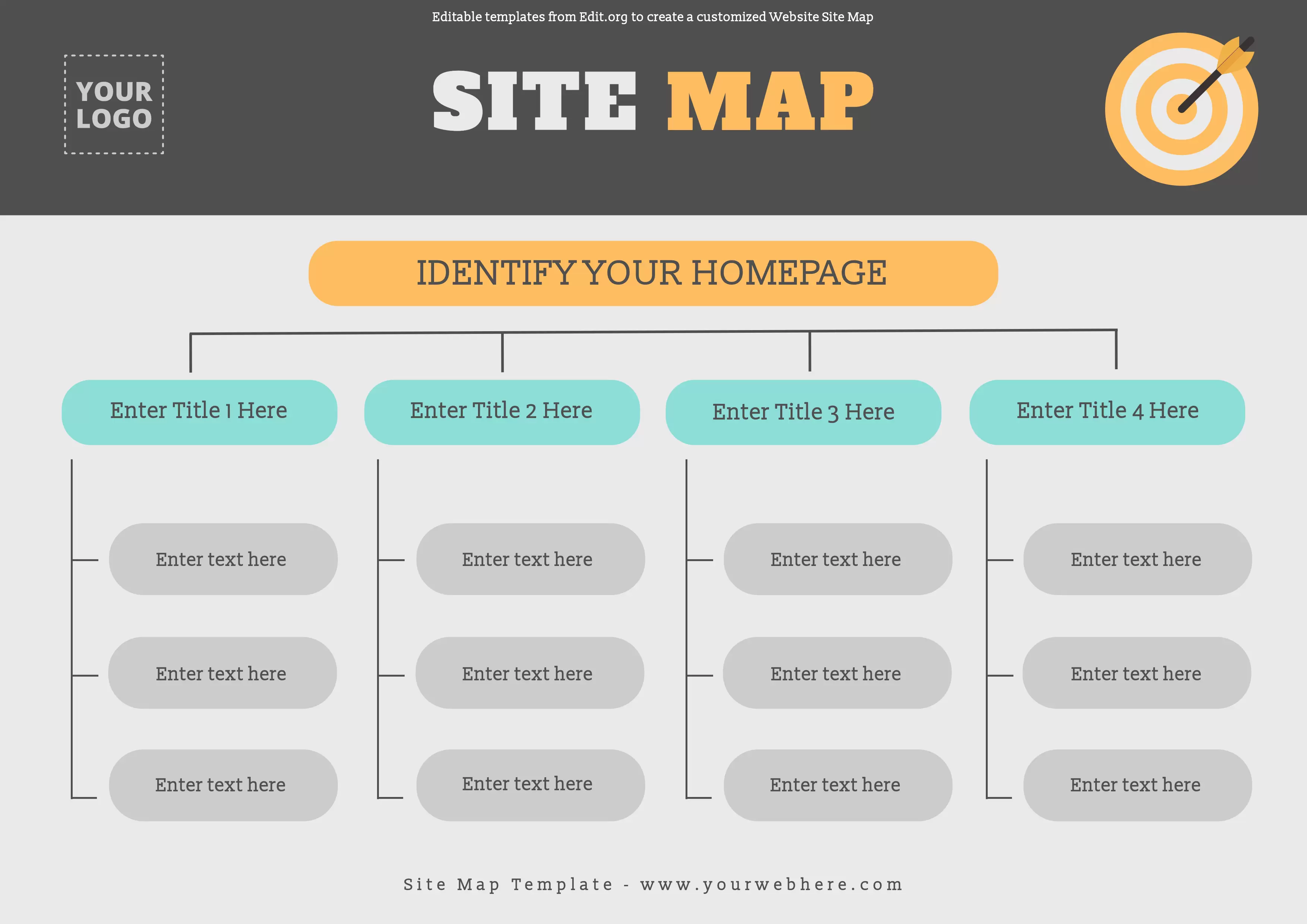 Customizable free web page Site Map template