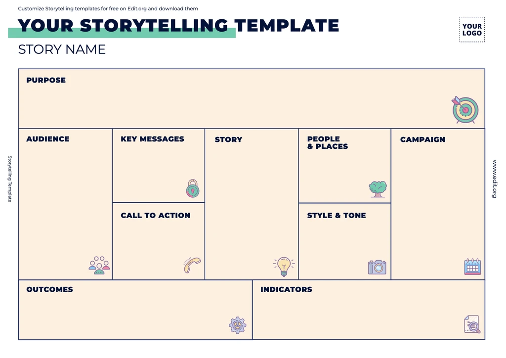 Editable product Storytelling template to download