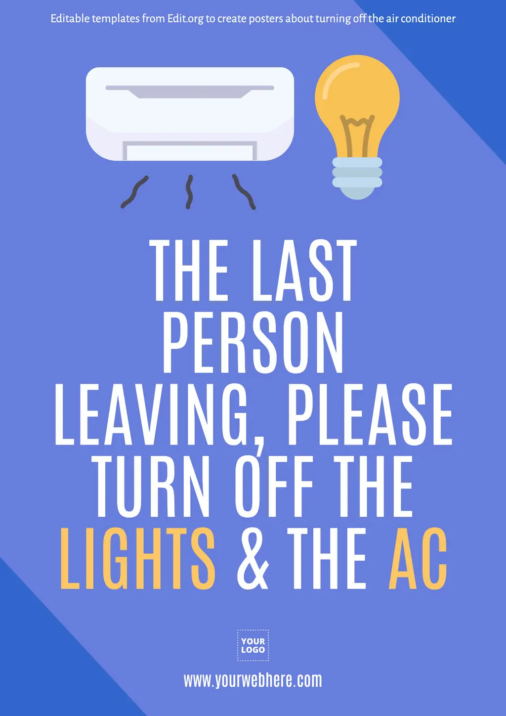 Please Switch Off the Lights and AC Before you Leave sign