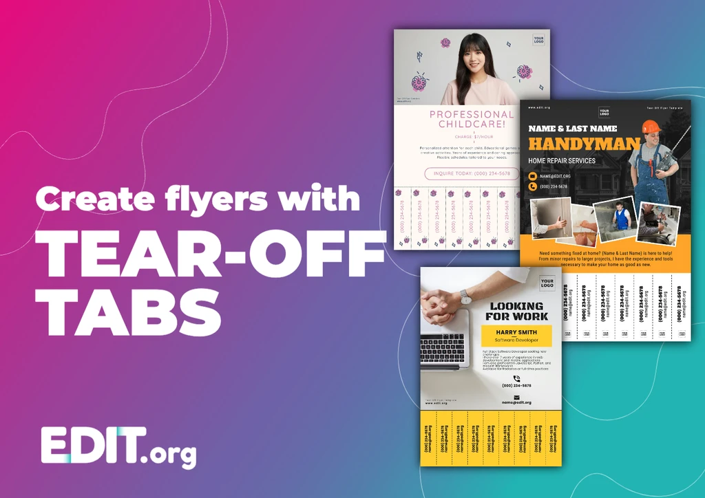 Online Tear Off Tab flyer maker free