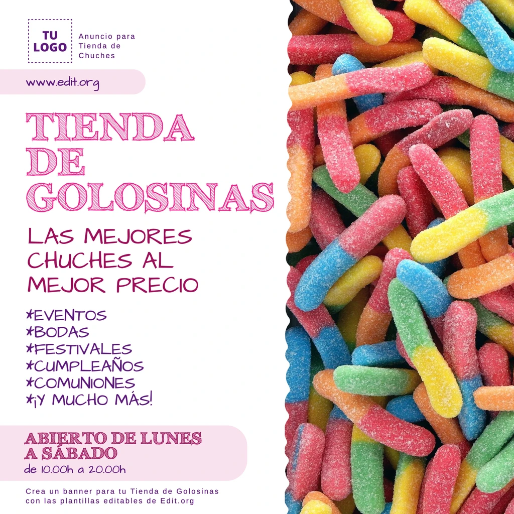 Plantilla para anuncios publicitarios de golosinas gratis
