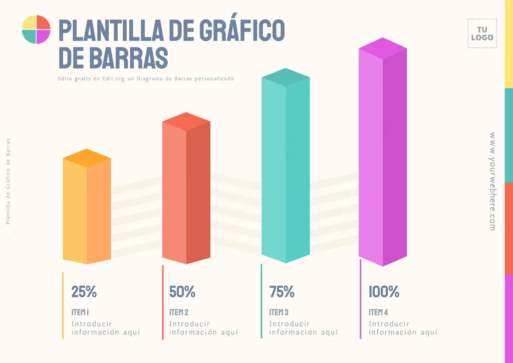 Plantillas gráficas de barras para personalizar online