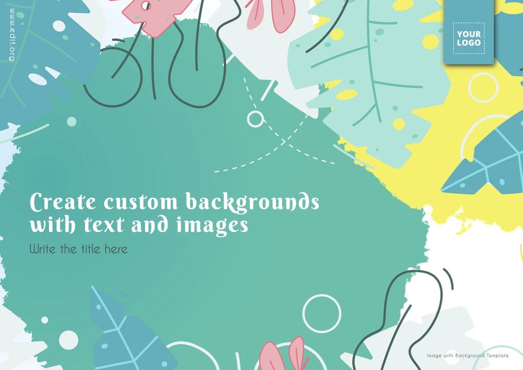 Free editable text background template to download