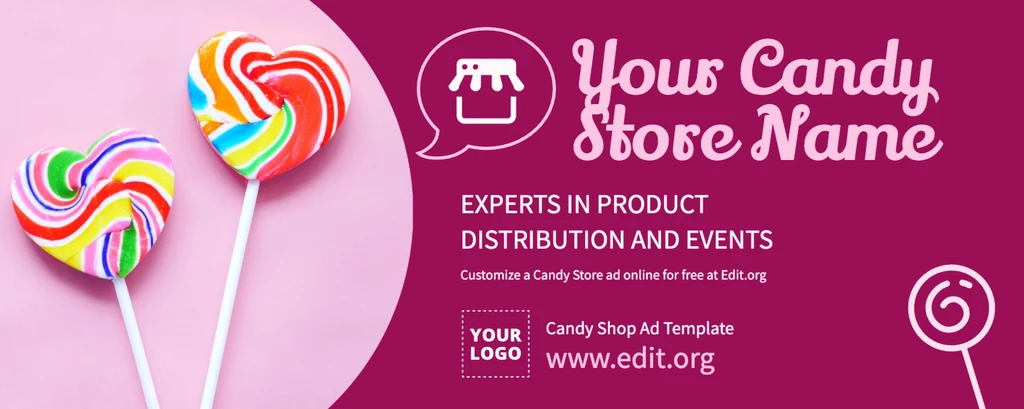 Downloadable Candy flyer design template