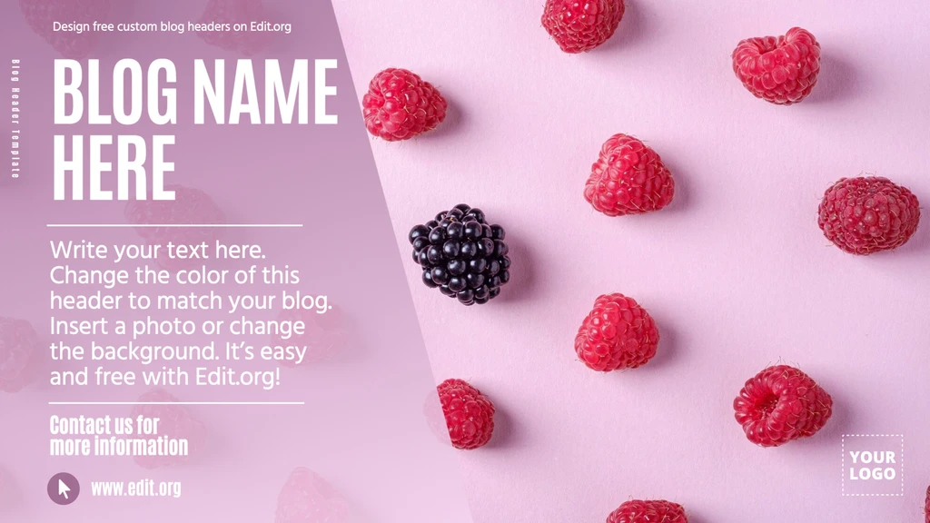 Free Blog banner template to customize online