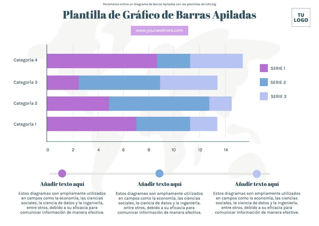 Plantilla gráfico de barras acumuladas para editar