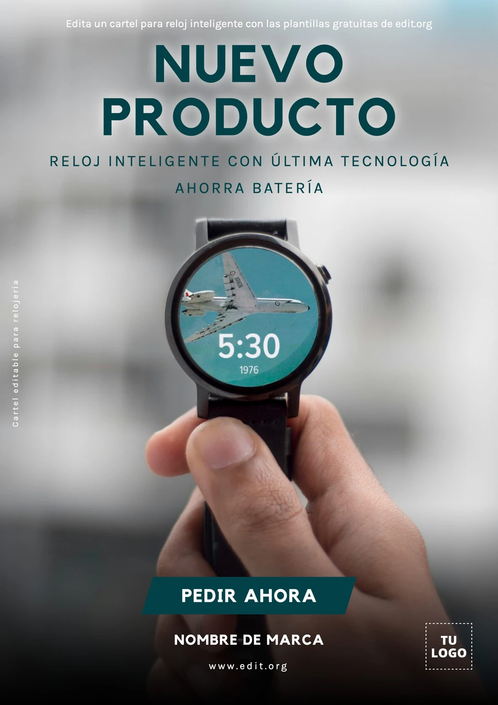 Plantilla para cartel de anuncio reloj inteligente editable online