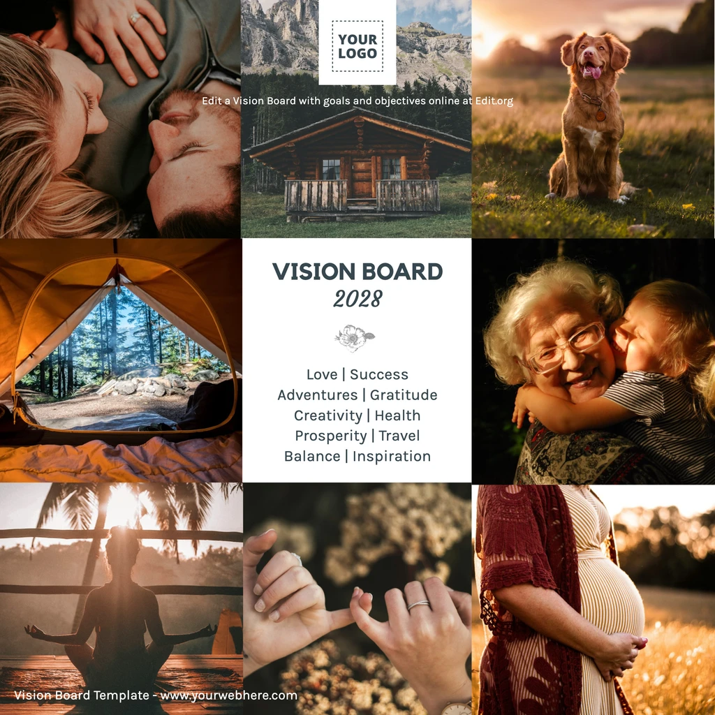 Create a free Vision Board online with templates