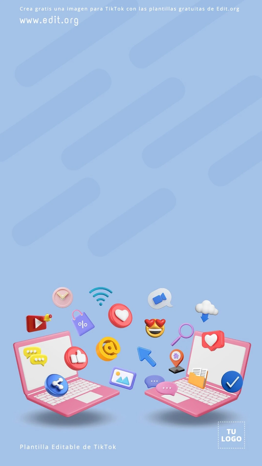 Plantilla para fondo de pantalla Tik Tok descargar gratis