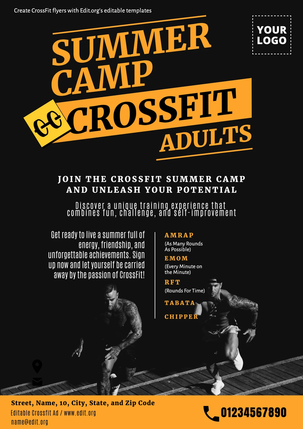 Customizable CrossFit gym flyers to download