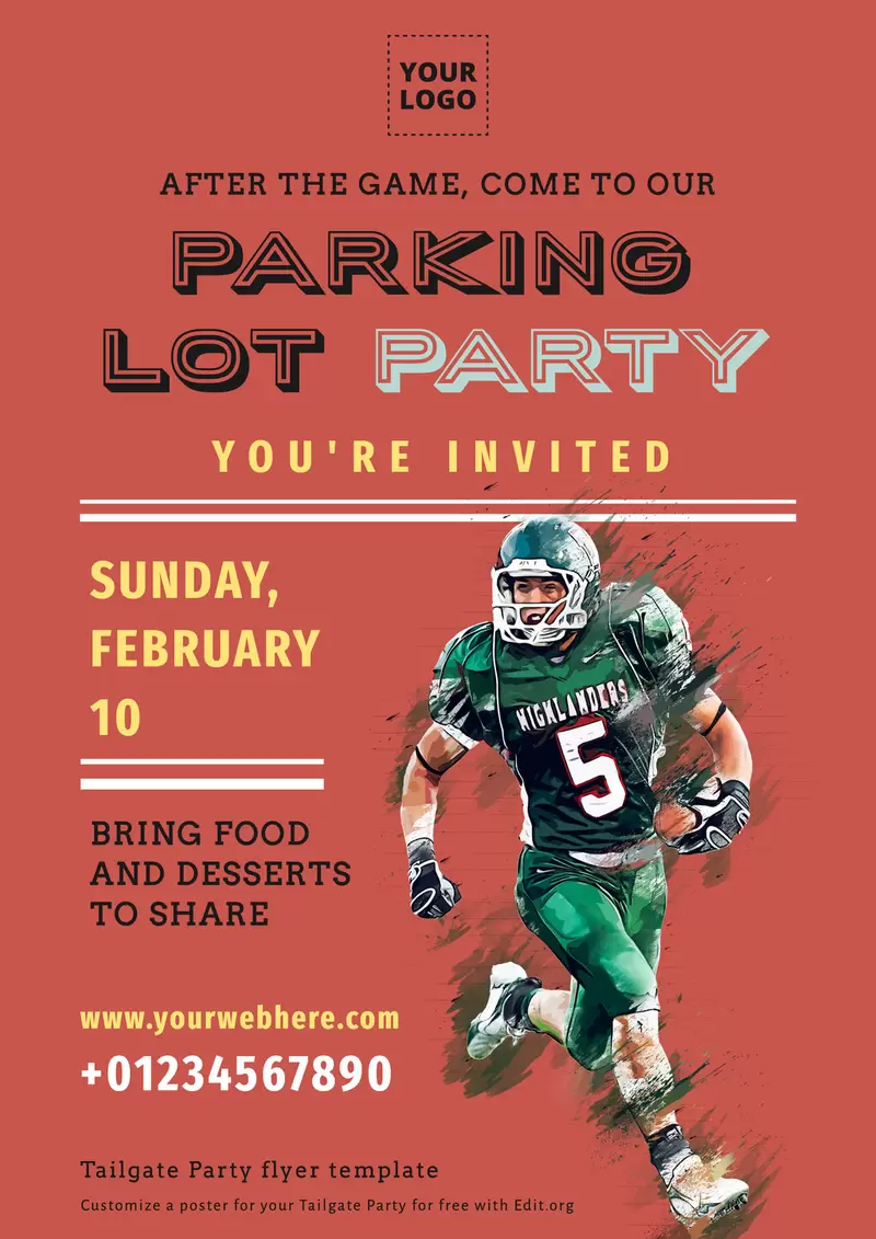 Free Tailgate Party poster template to customize online