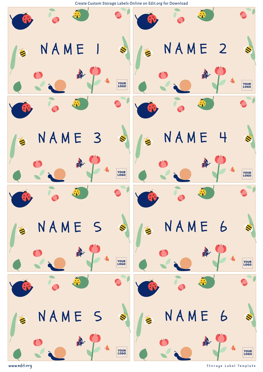 Free printable Playroom Storage Labels to download