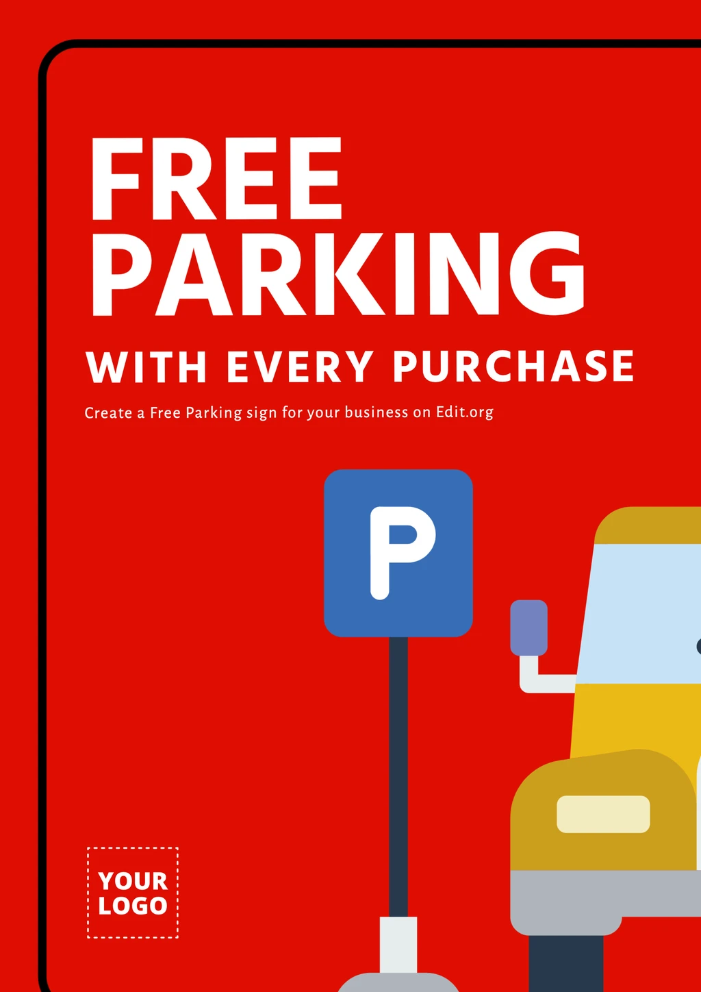 Free Parking signs to print with custom designs