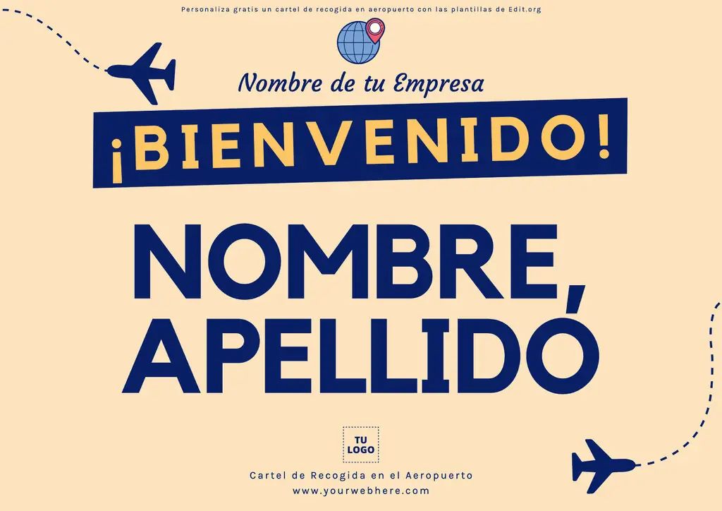 Letreros de Bienvenida Aeropuerto para recogida de personas