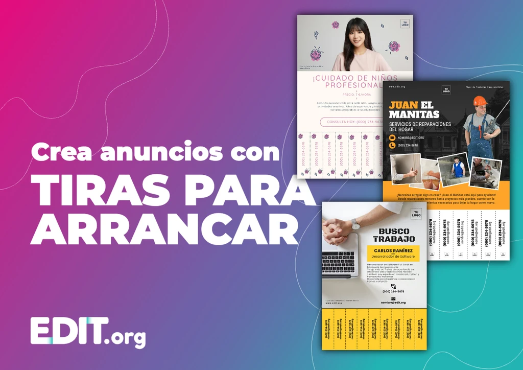 Editor gráfico online para crear flyers de tiras para arrancar gratis