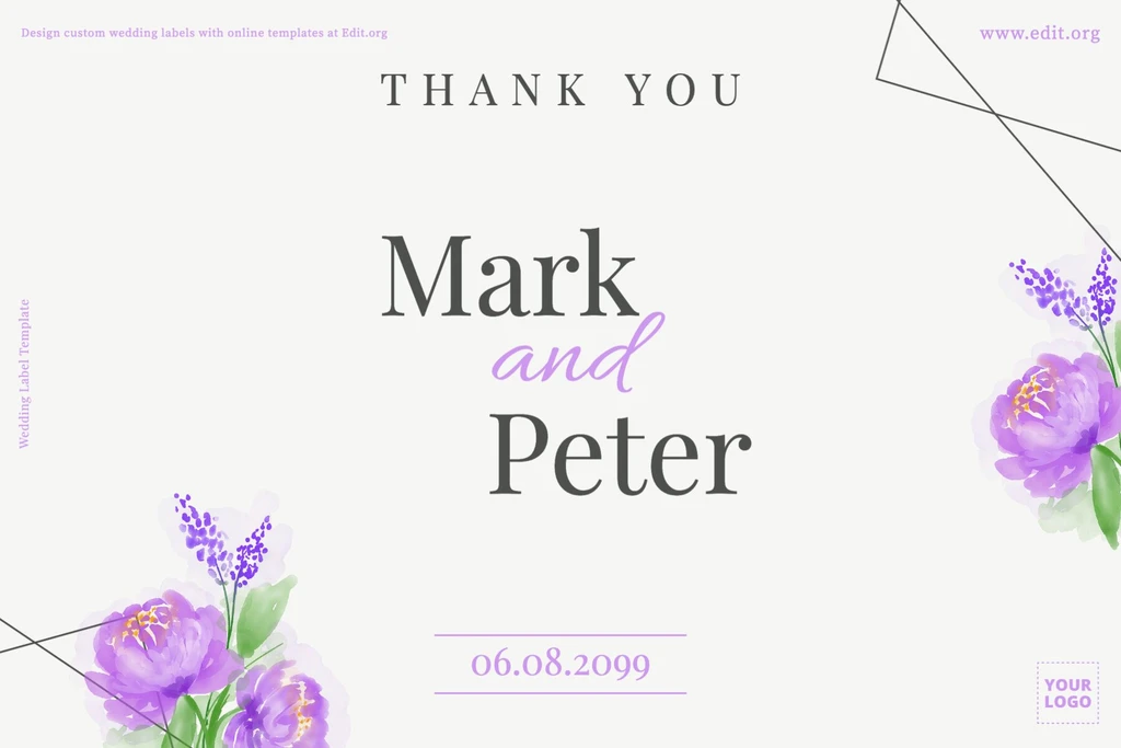 Free Wedding Label templates to customize online