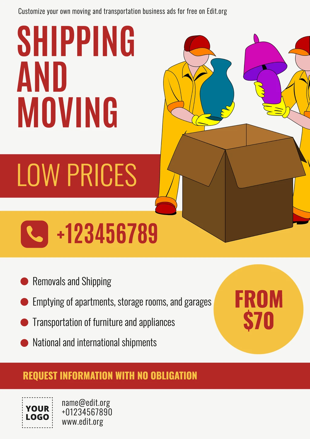 Free printable Moving Company template to download