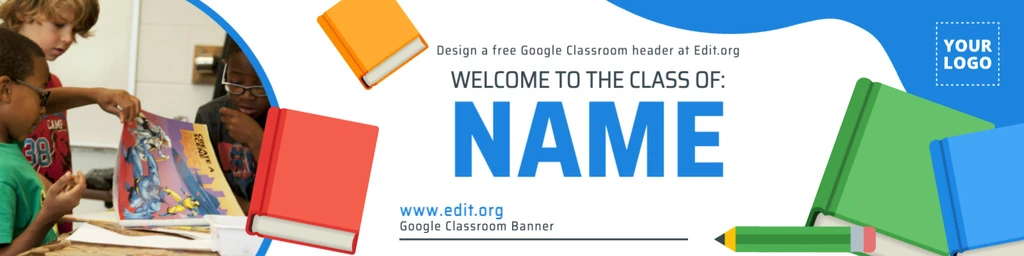 Editable reading banner for Google Classroom