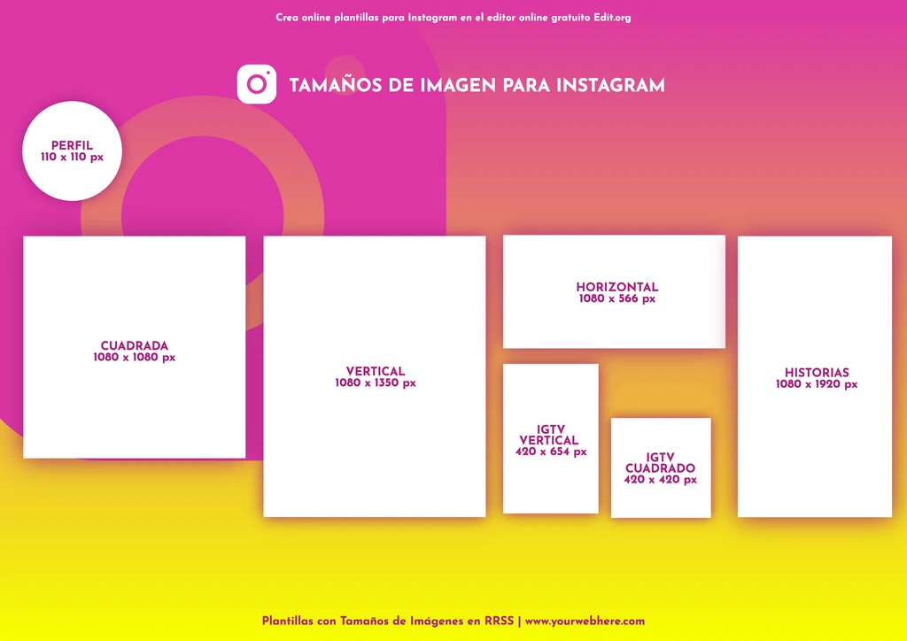 Tamaños de imágenes para Instagram