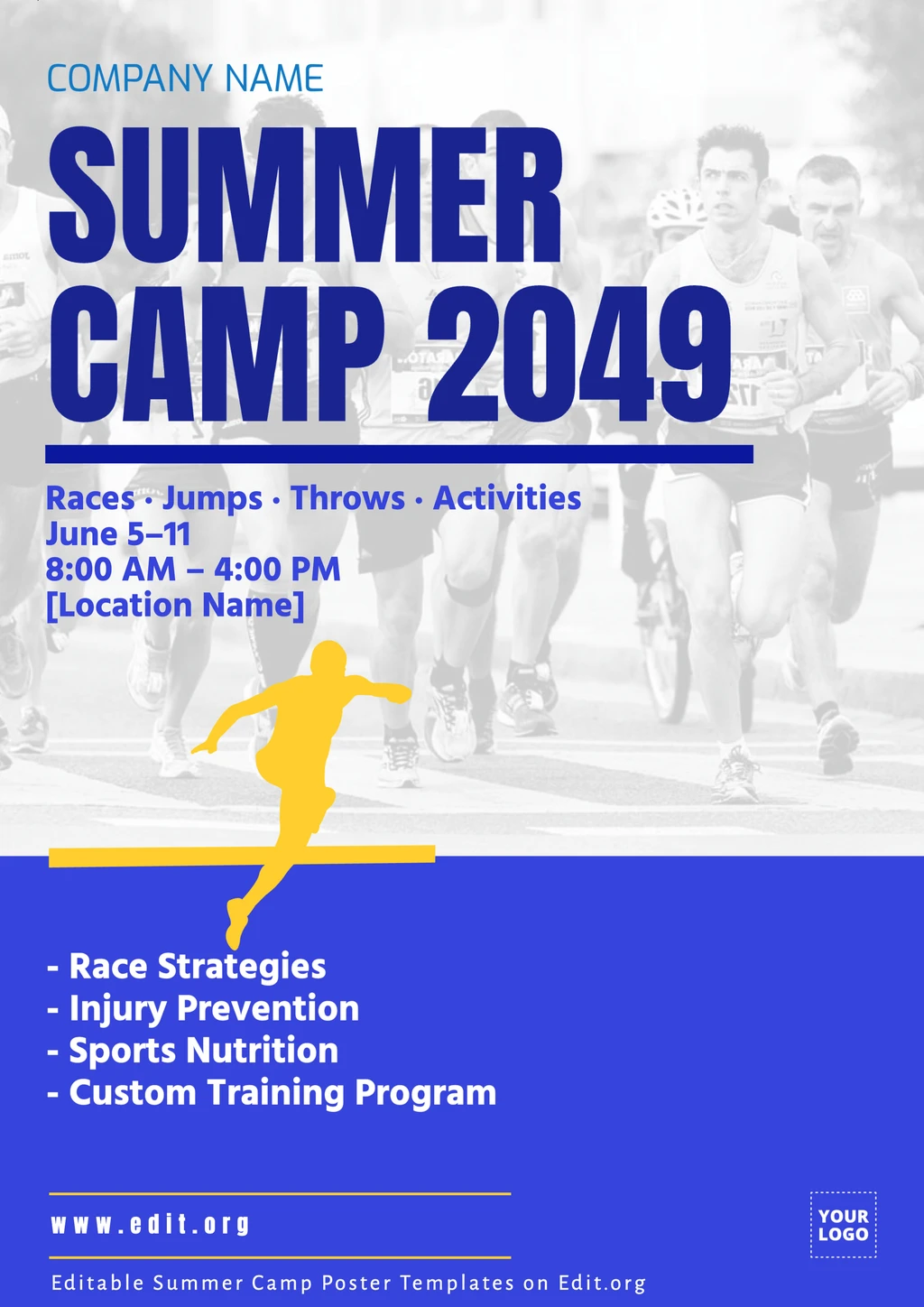 Customizable Sports Camp flyer template
