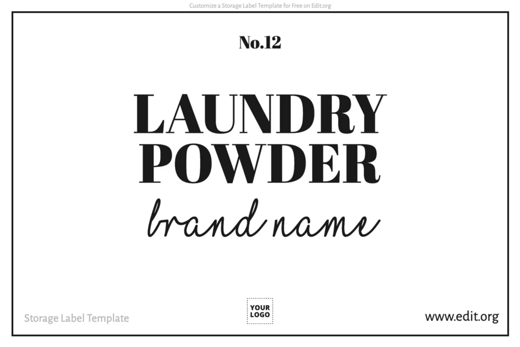 Free editable Storage Labels for bins to download for free