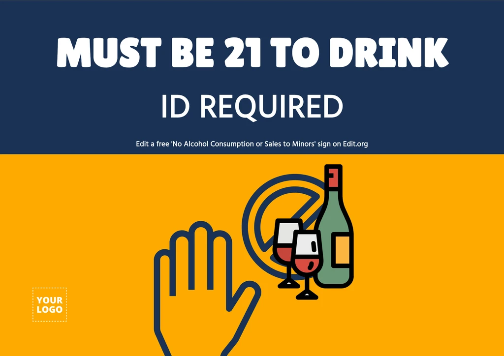 Must be 21 to drink poster template to download