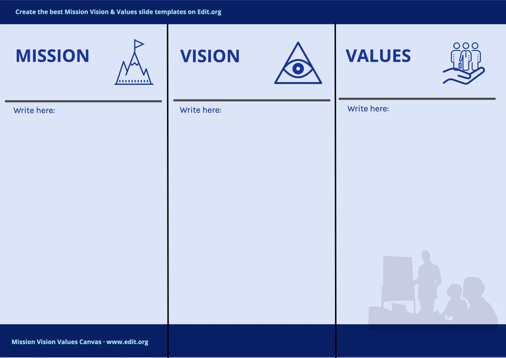Free downloadable Mission Vision Statement template to print