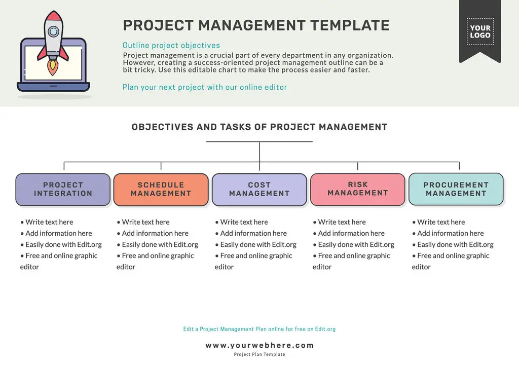 Customizable Project Plan template example