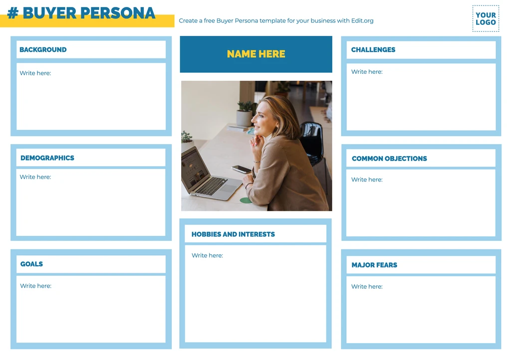 Customizable Buyer Persona canvas example