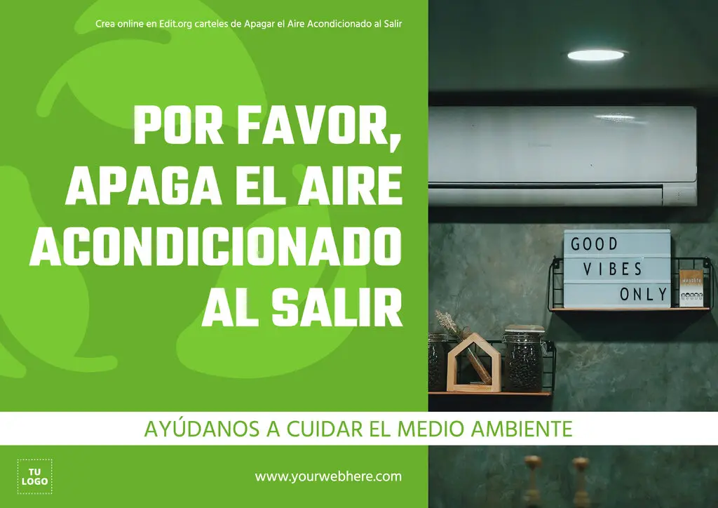 Letrero de Por Favor Apagar Aire Acondicionado al Salir para descargar