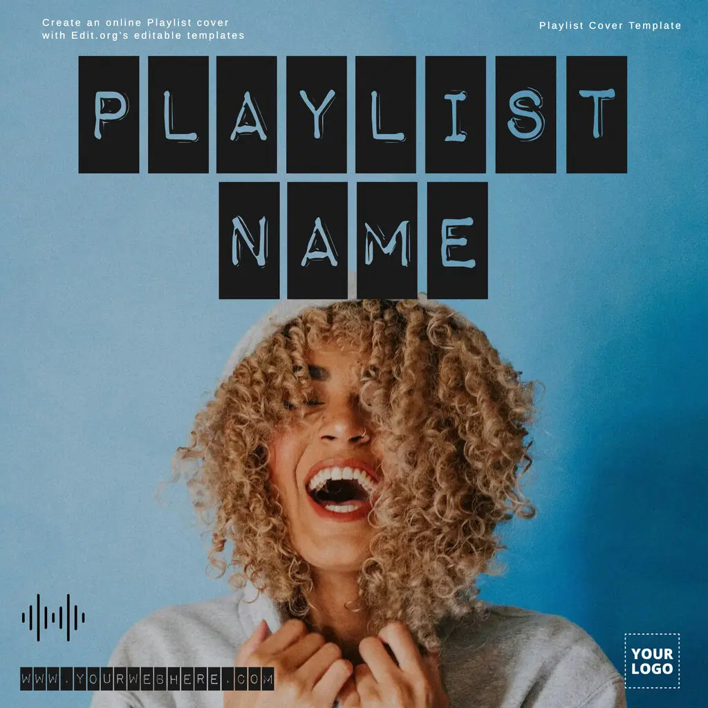 Customizable music Playlist image template