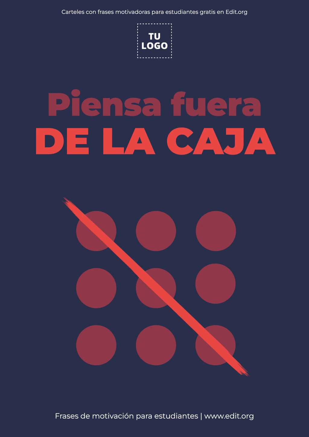 Cartel con frases de motivación para los estudiantes