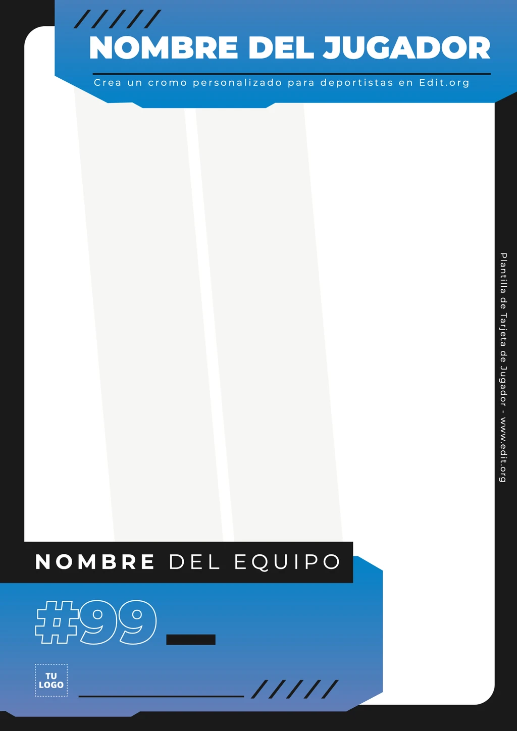 Plantilla para cromo de jugador personalizable online