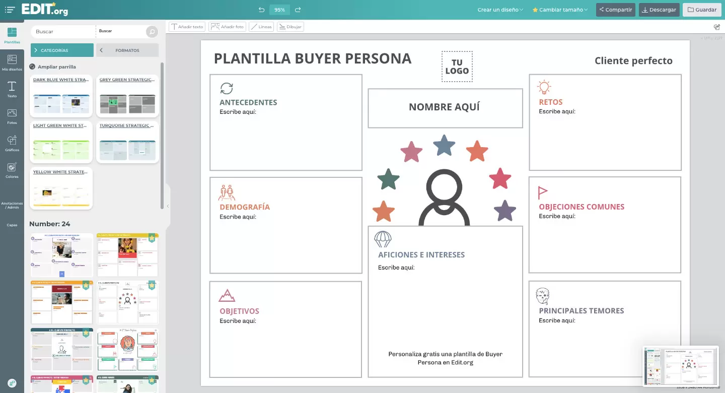 Plantilla Buyer Persona editable gratis online
