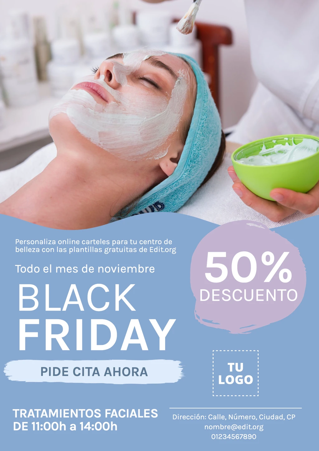 Plantilla de flyer Centro de Estética editable online