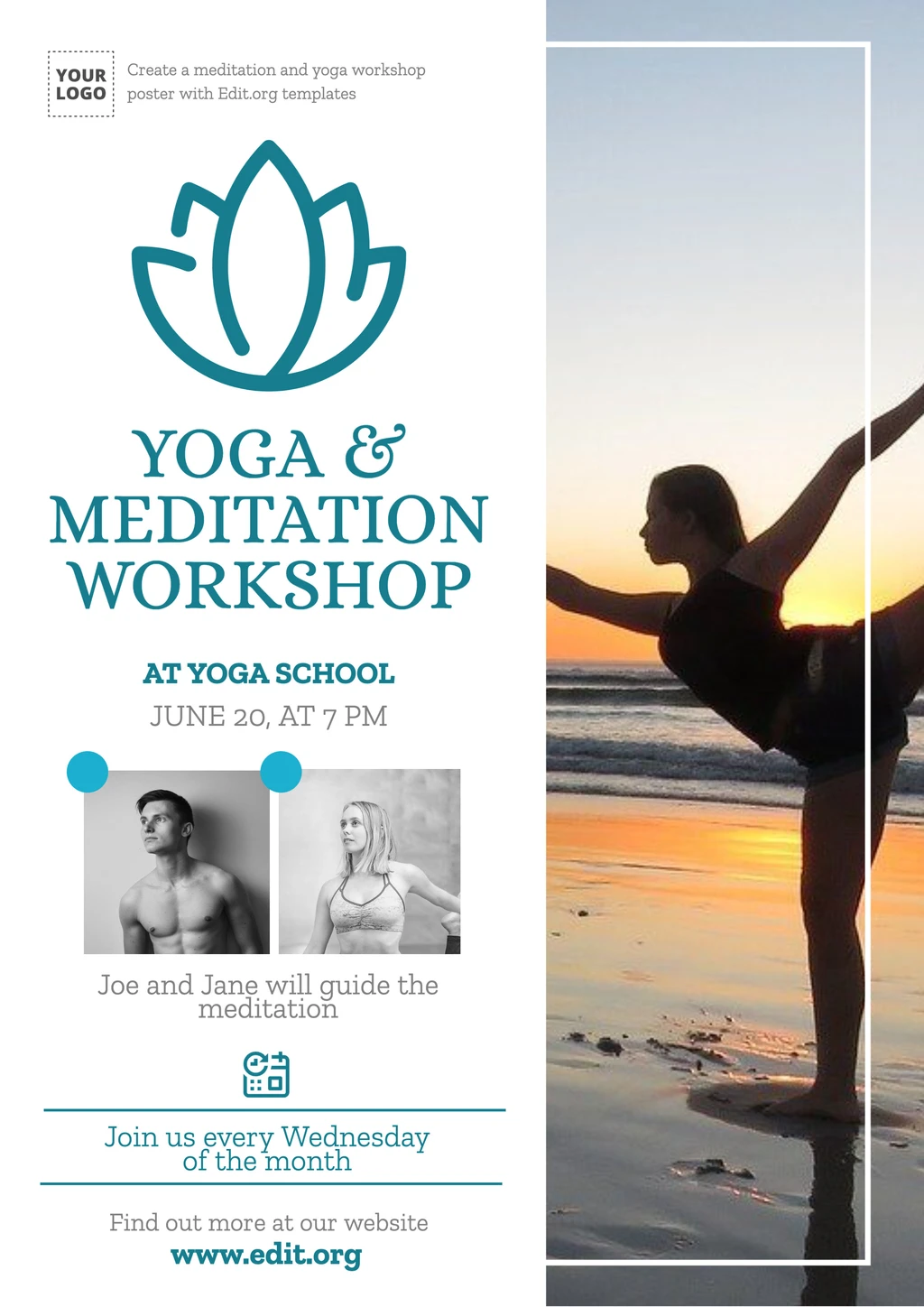 Customizable Yoga Workshop flyer template