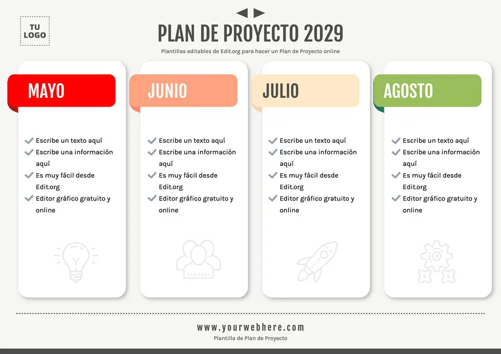 Plan de implementación de un proyecto ejemplo editable