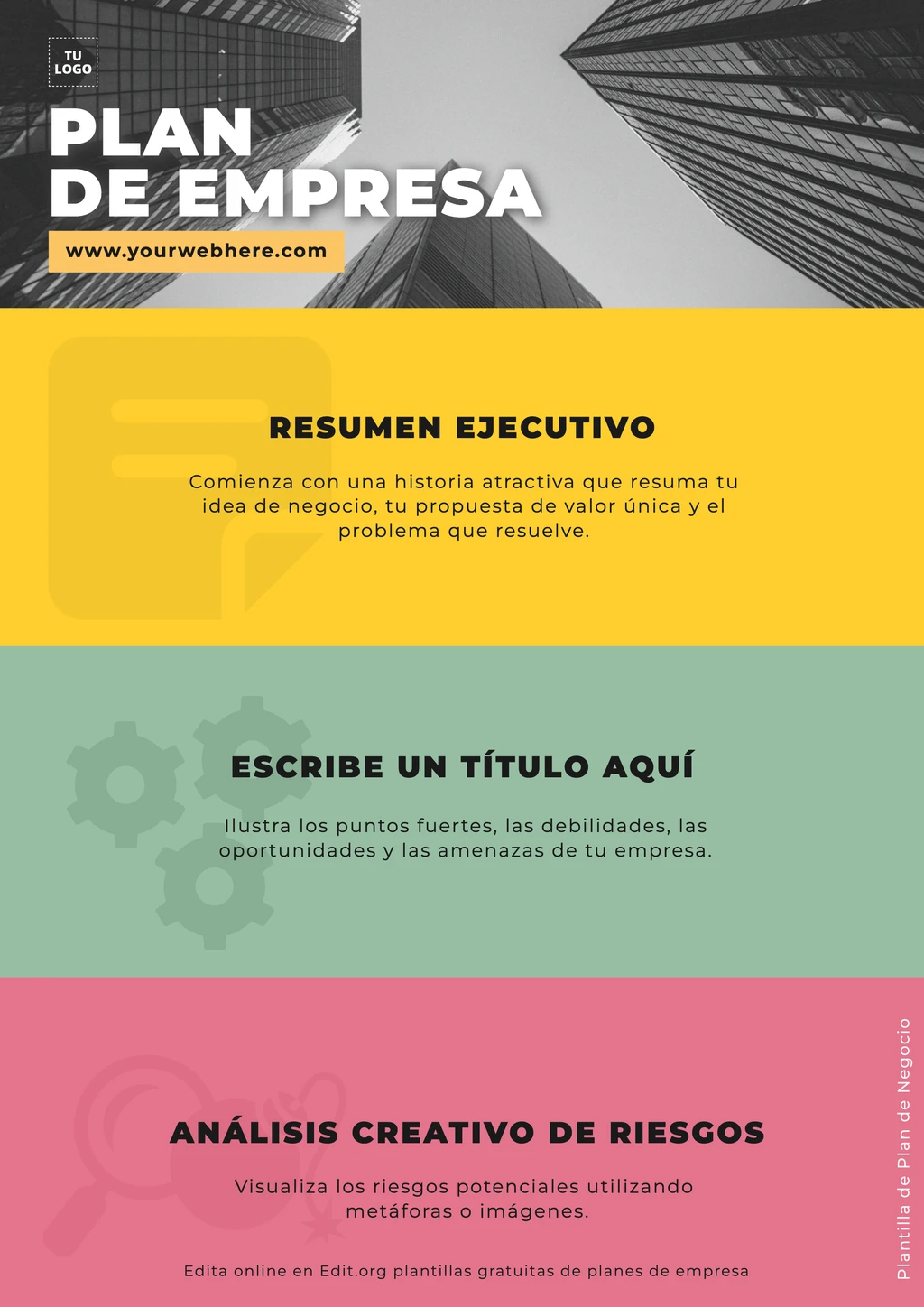 Plantilla para business plan editable gratis