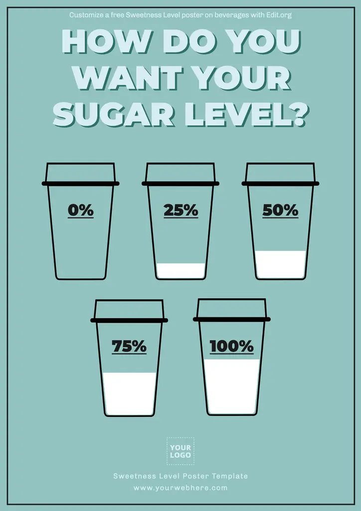 Create Sweetness Chart poster template for beverages