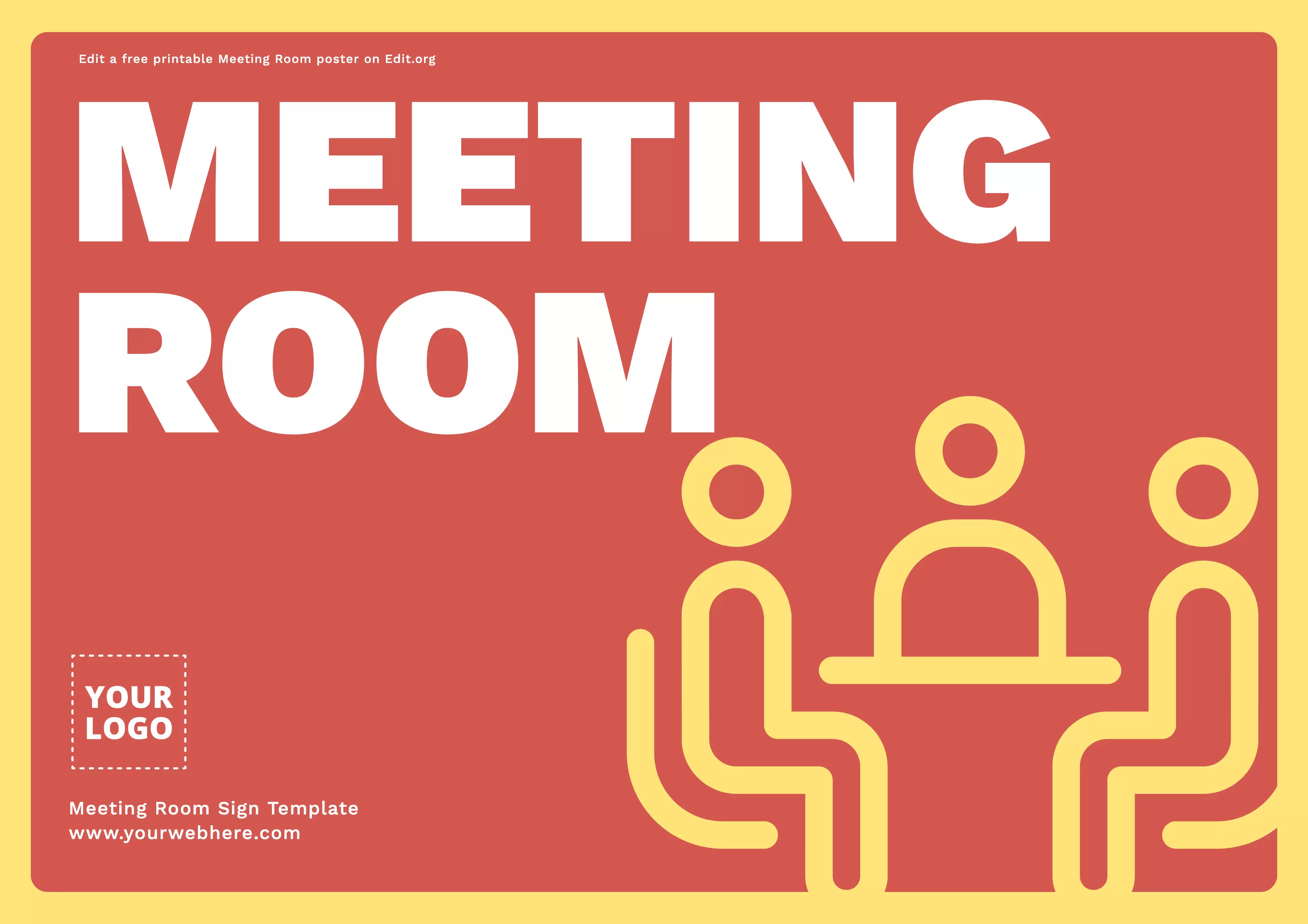 Customizable Meeting Room sign board template