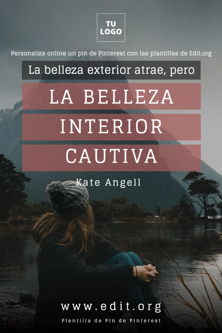 Plantilla editable de Pin de Pinterest para personalizar online