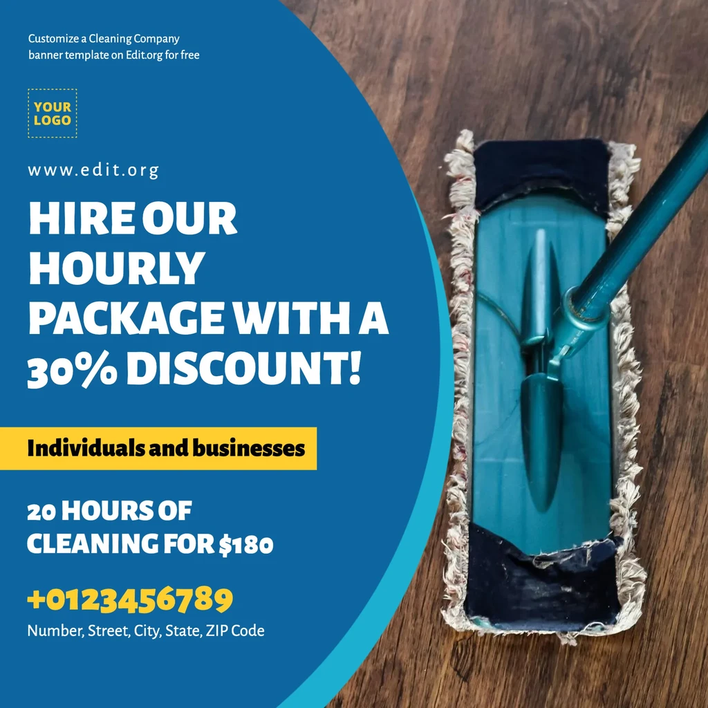 Create Cleaning Service poster online for free