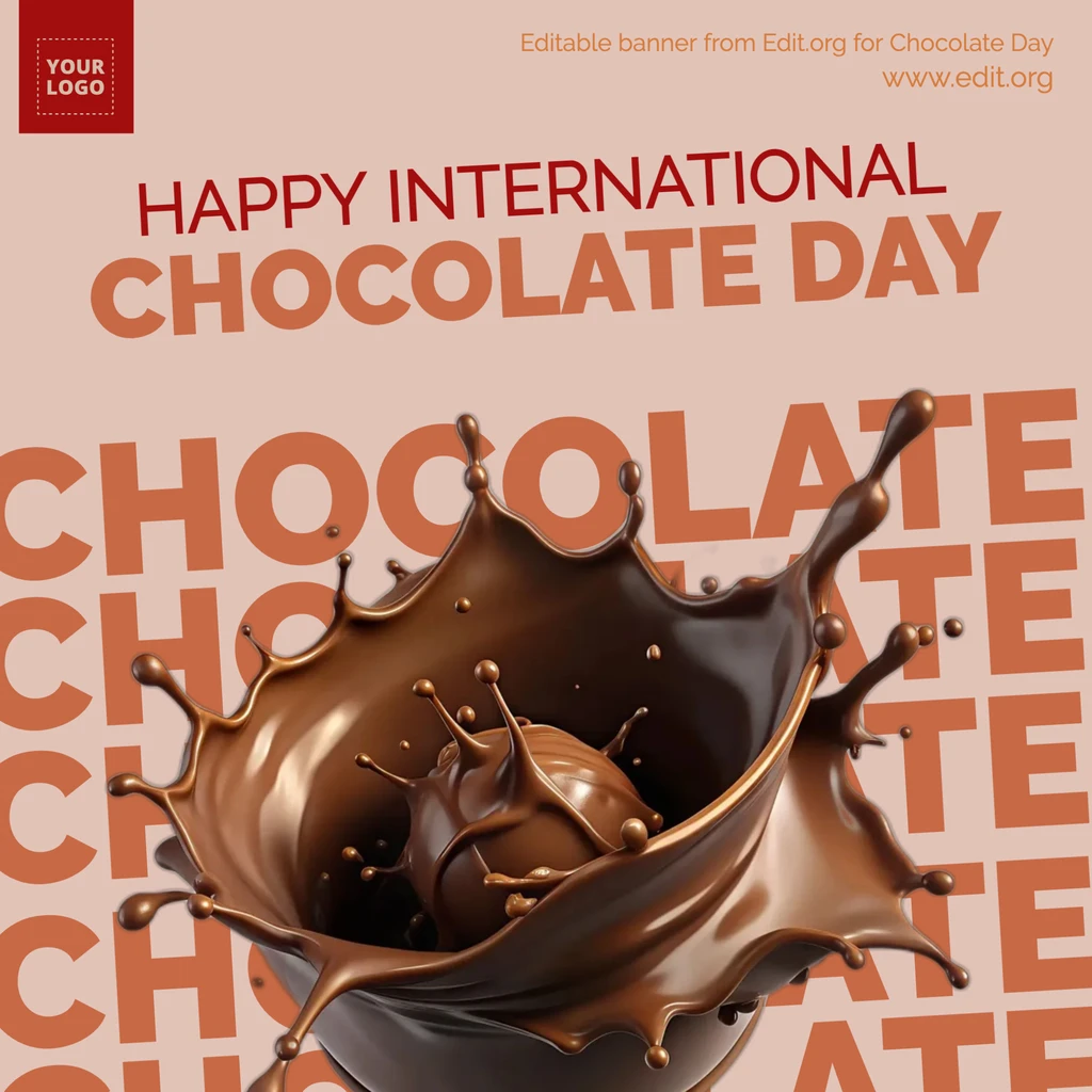 Free editable National Chocolate Day banner