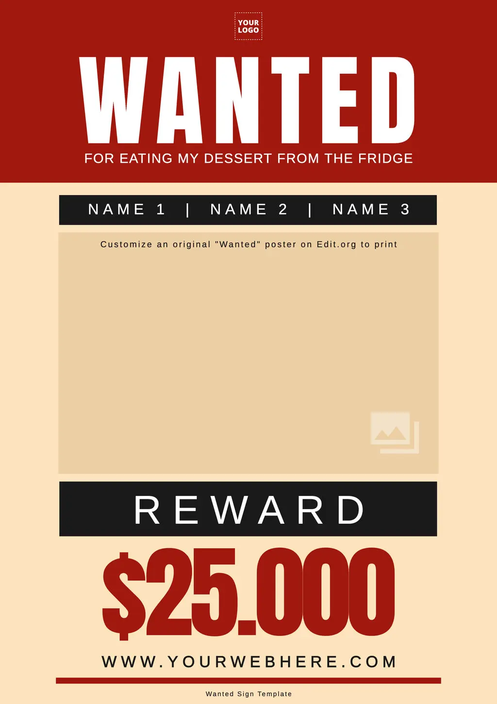 Free Western Wanted poster template to print