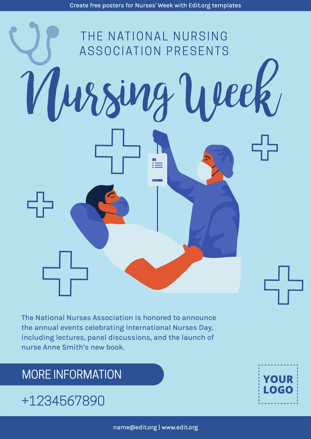 Free printable Happy Nurses Week cards to customize online