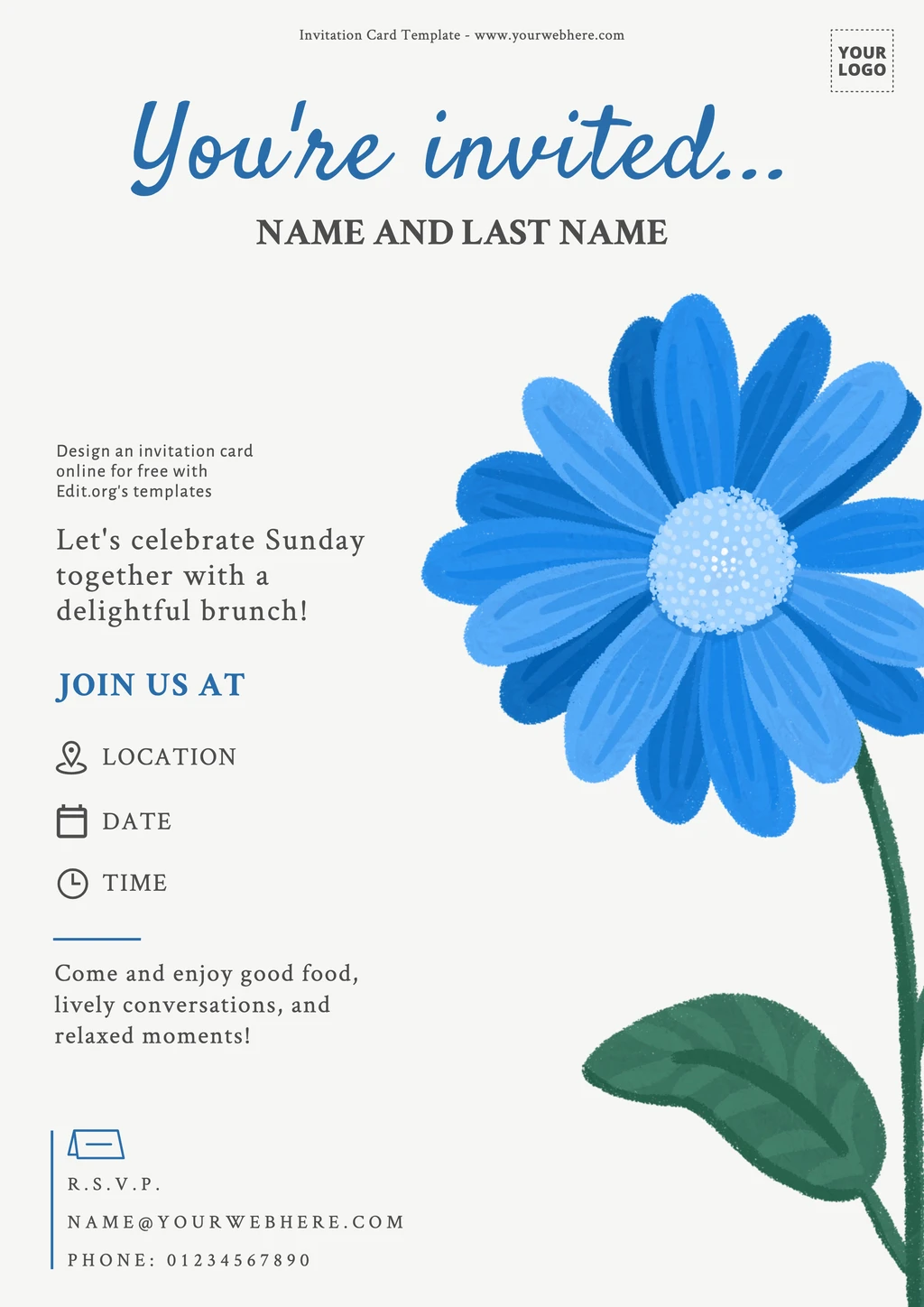 Free printable Invitations Cards to customize online